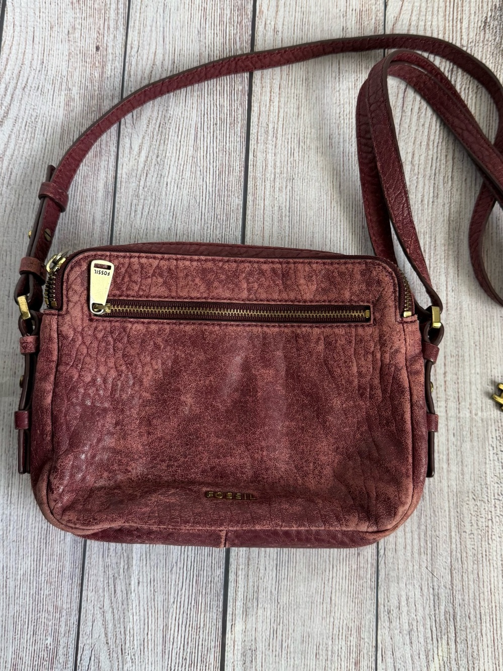 FOSSIL Piper Toaster Distressed Crossbody Purse